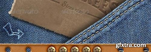 Graphicriver - Leather Jeans Label Photoshop Creator 8624339