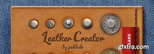 Graphicriver - Leather Jeans Label Photoshop Creator 8624339