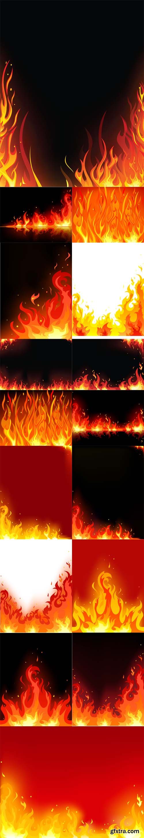 Vector Set - Fire Backgrounds