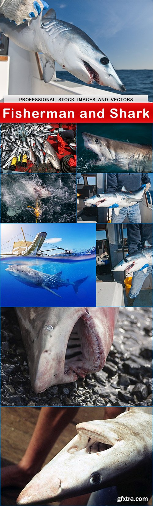 Fisherman and Shark - 9 UHQ JPEG