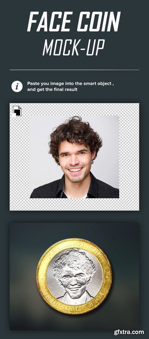 Face Coin Mockup Psd