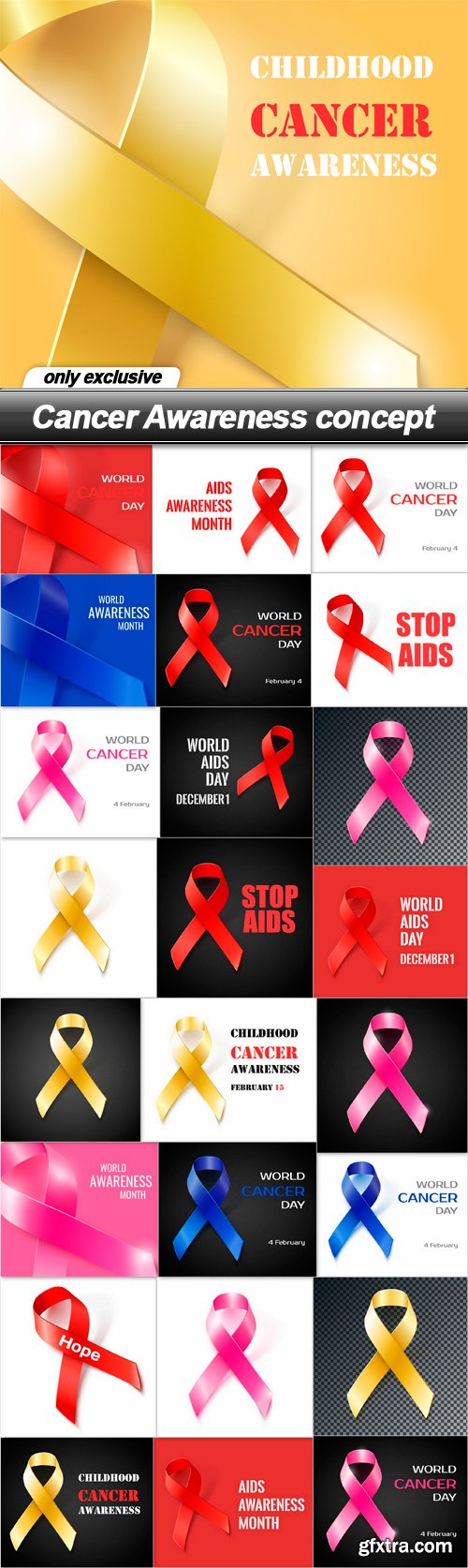 Cancer Awareness concept - 25 EPS