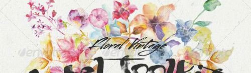 Graphicriver - Trendy Vintage Floral Labels Toolkit 8327198