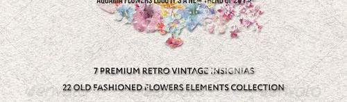 Graphicriver - Trendy Vintage Floral Labels Toolkit 8327198