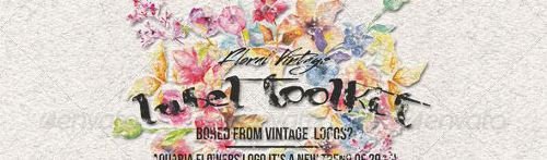 Graphicriver - Trendy Vintage Floral Labels Toolkit 8327198