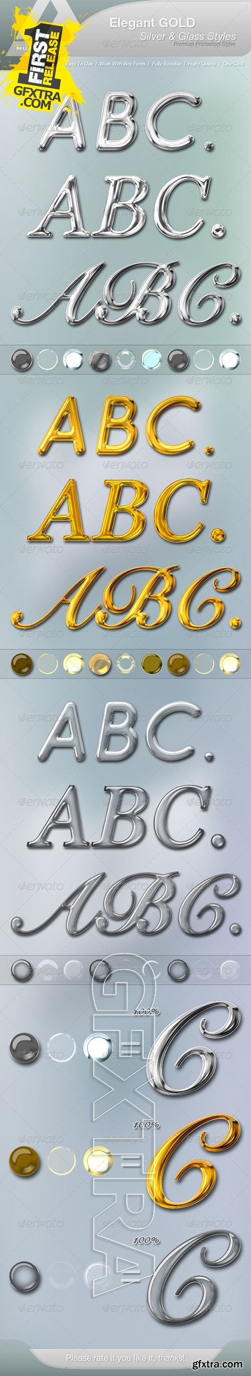 Graphicriver - Elegant Gold, Silver & Glass Styles 7705345