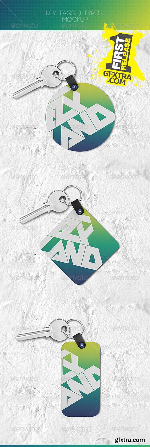 Graphicriver - Key Tags Mock-up 8596860