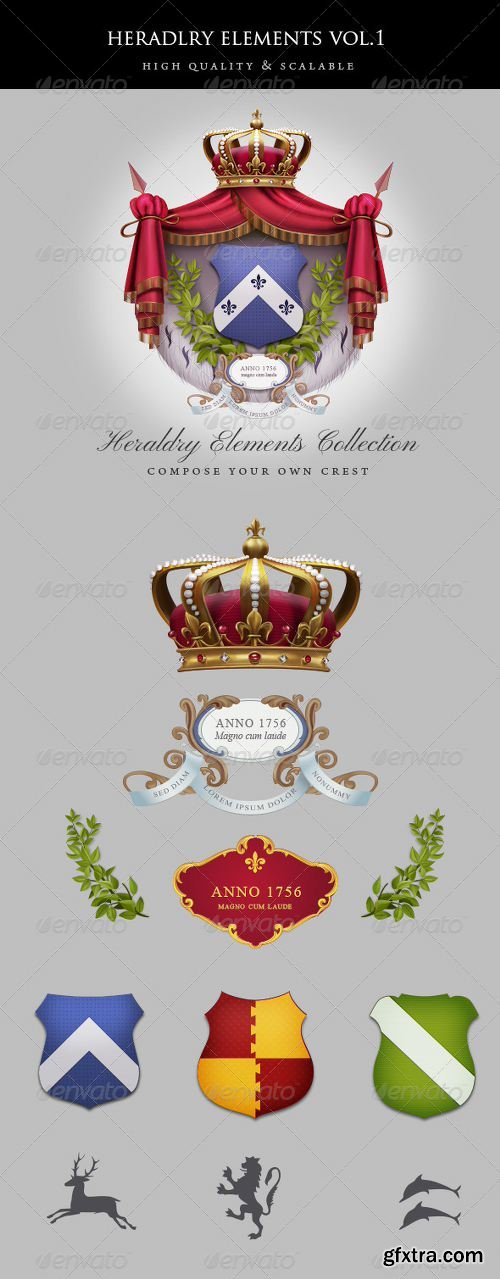 Graphicriver - Vintage Heraldry Elements 4482800