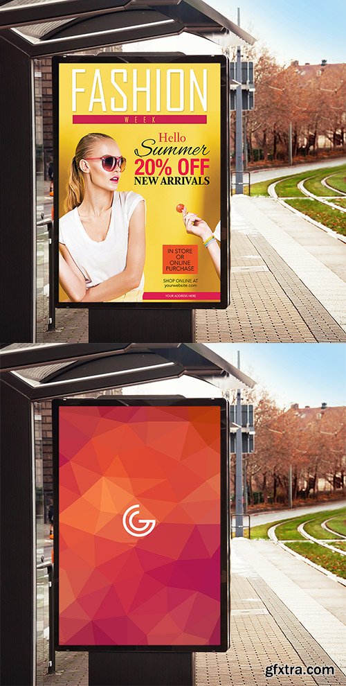 PSD Mock-Up - Bus Stop Billboard Banner