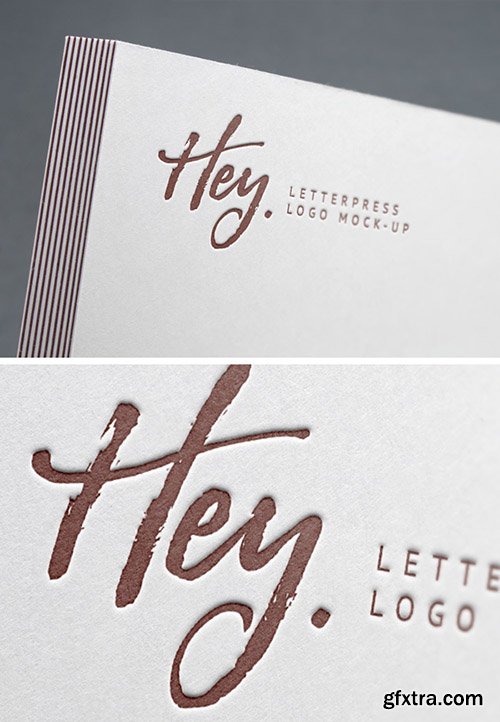 PSD Mock-Up - Letterpress Logo 2016