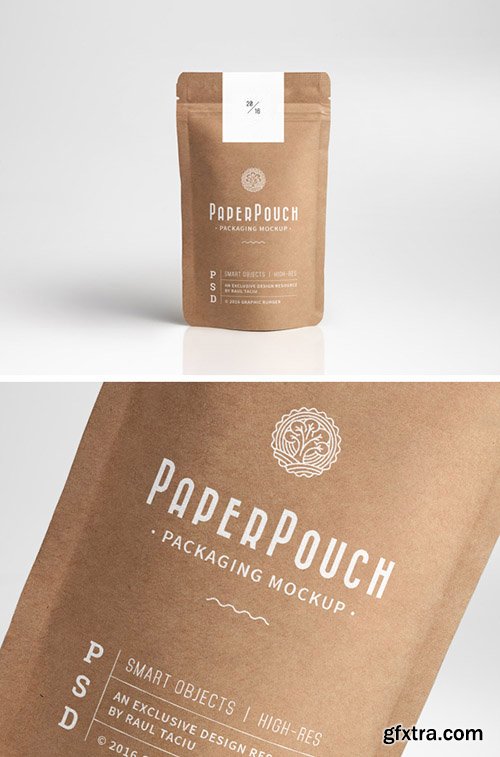 PSD Mock-Up - Paper Pouch Packaging