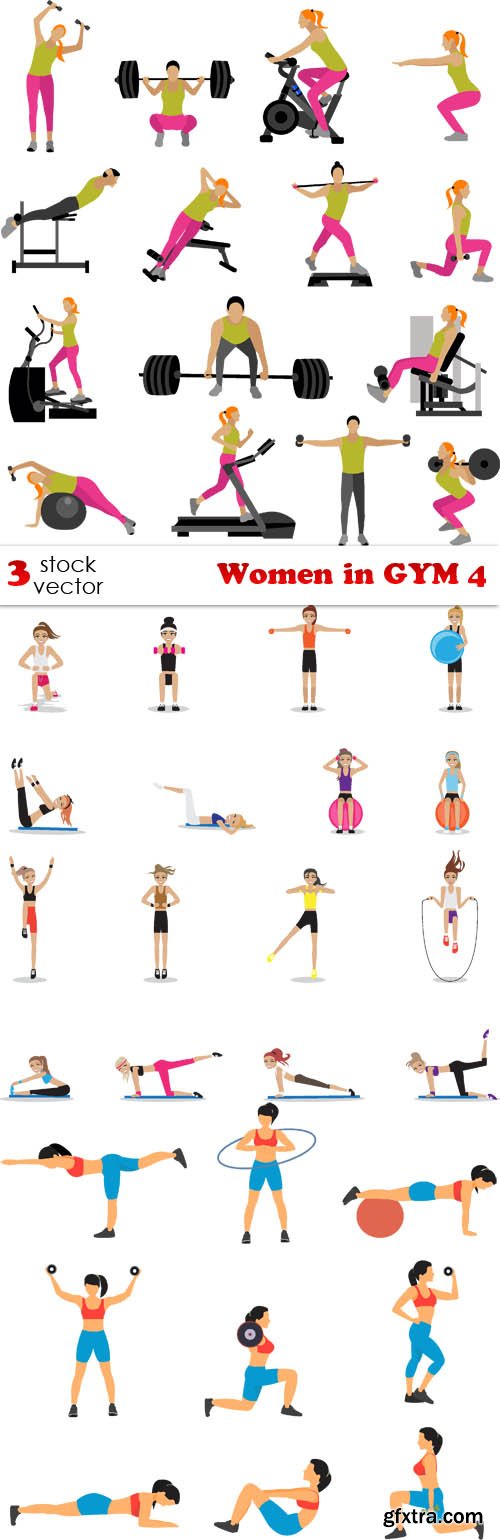 Vectors - Women in GYM 4