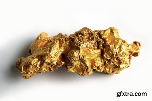 Collection gold nugget gemstone metal 25 HQ Jpeg