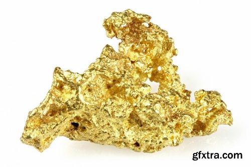 Collection gold nugget gemstone metal 25 HQ Jpeg