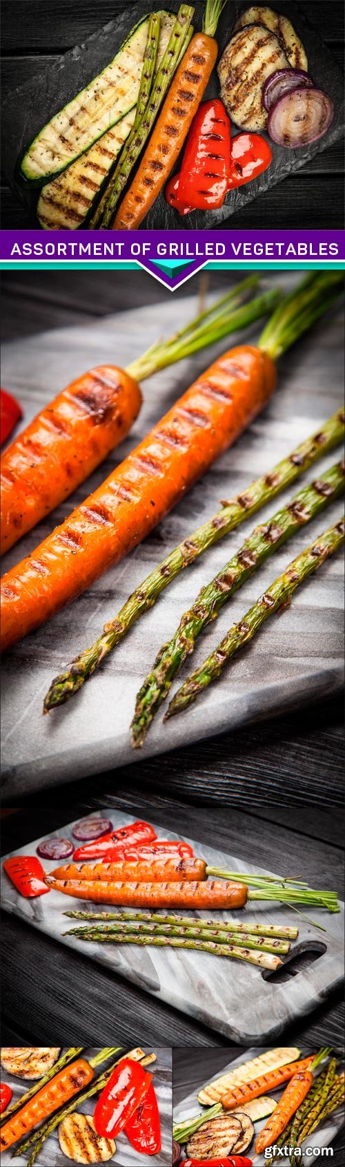 Assortment of grilled vegetables 5x JPEG