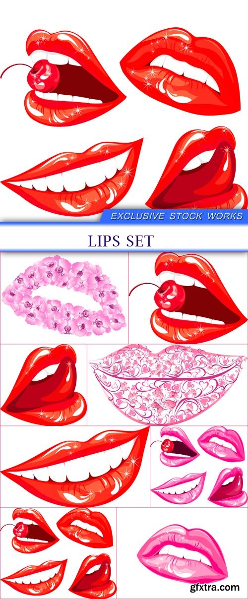 Lips set 8X JPEG