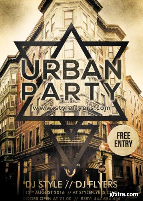 Urban Party PSD Flyer Template