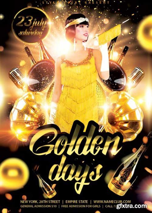 Golden Days PSD Flyer Template