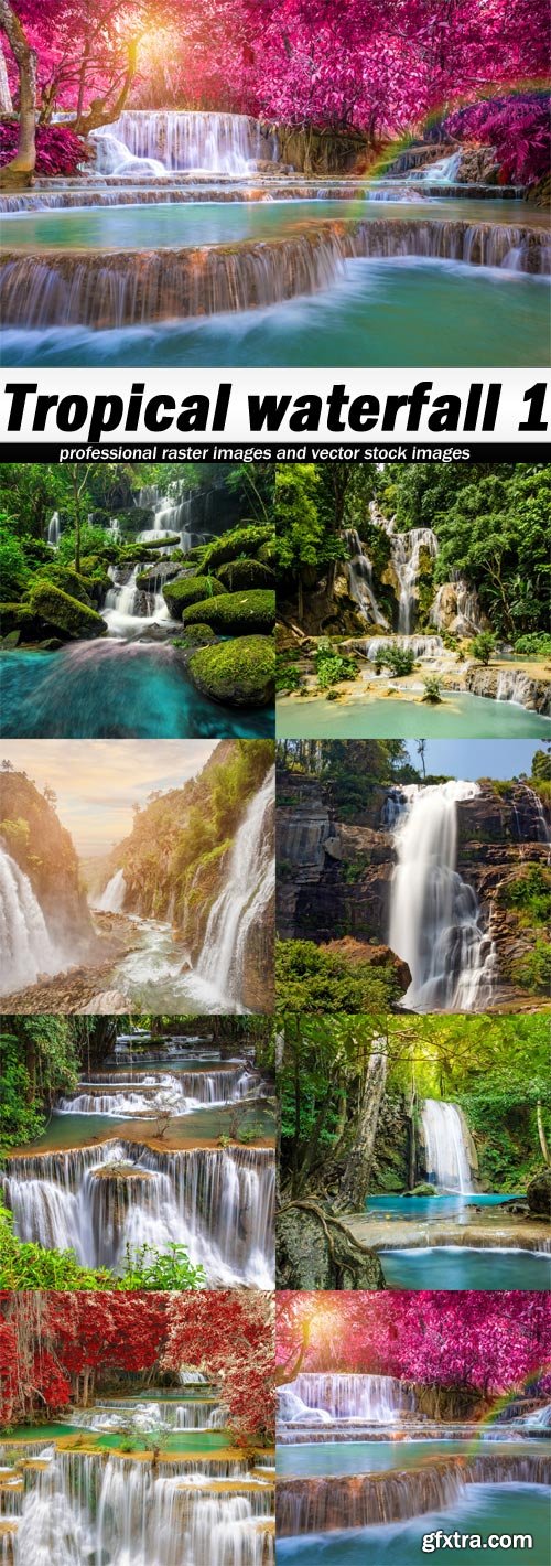 Tropical waterfall 1-8 UHQ JPEG