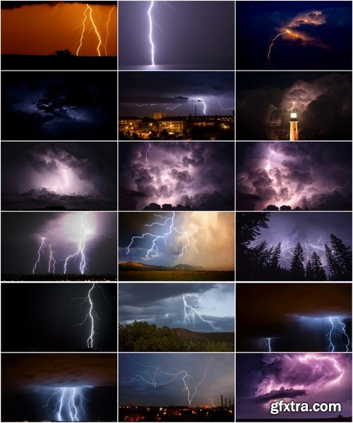 Collection of light effect lightning natural phenomenon nature night 25 HQ Jpeg