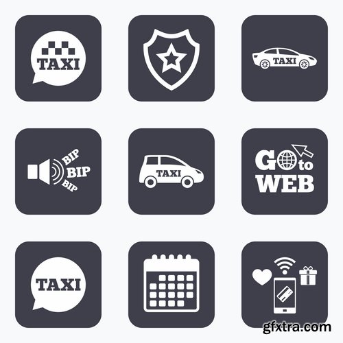 Collection of vector icons flat picture on various subjects 5- 25 EPS