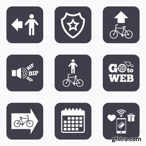 Collection of vector icons flat picture on various subjects 5- 25 EPS