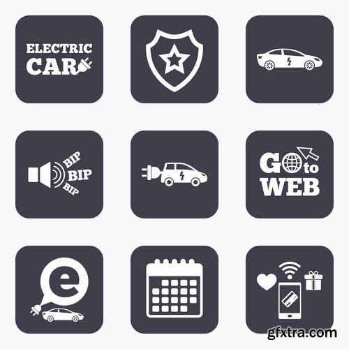 Collection of vector icons flat picture on various subjects 5- 25 EPS