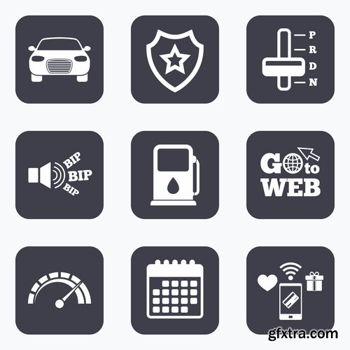Collection of vector icons flat picture on various subjects 5- 25 EPS