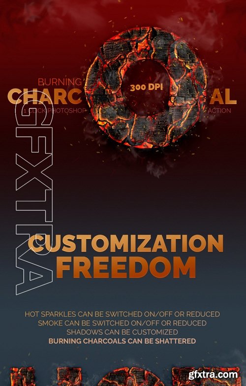 GraphicRiver - Burning Charcoal - Photoshop Action 16751028