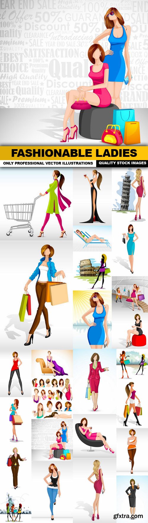 Fashionable Ladies - 25 Vector