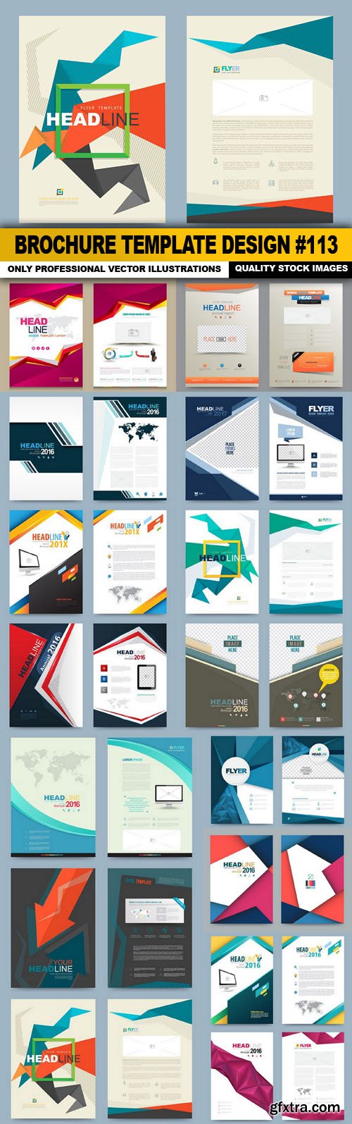 Brochure Template Design #113 - 15 Vector