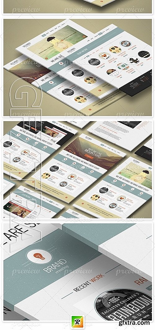 3D Website Display Mockup 2837