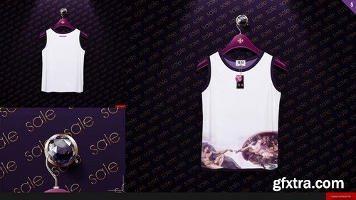 CreativeMarket - Tank Shirt On 5 Stages Mock-up 753234