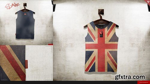 CreativeMarket - Tank Shirt On 5 Stages Mock-up 753234