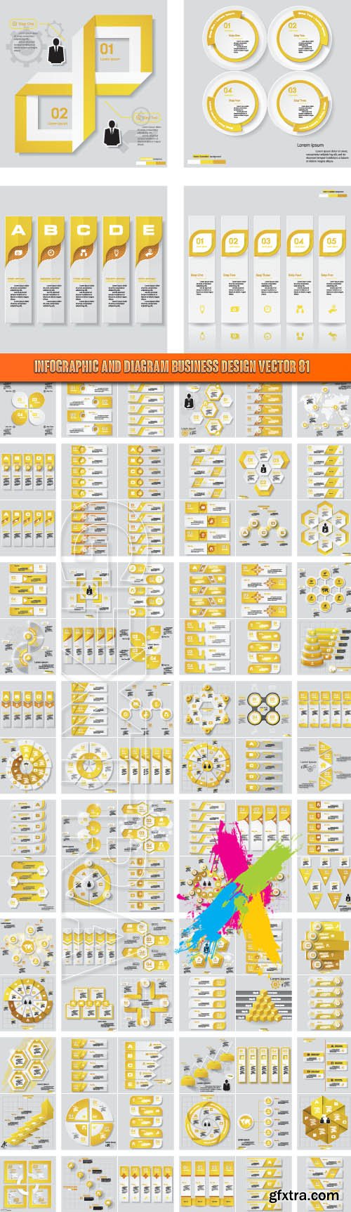 Infographic and diagram business design vector 81