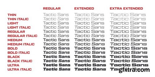 Tactic Sans Font Family $349