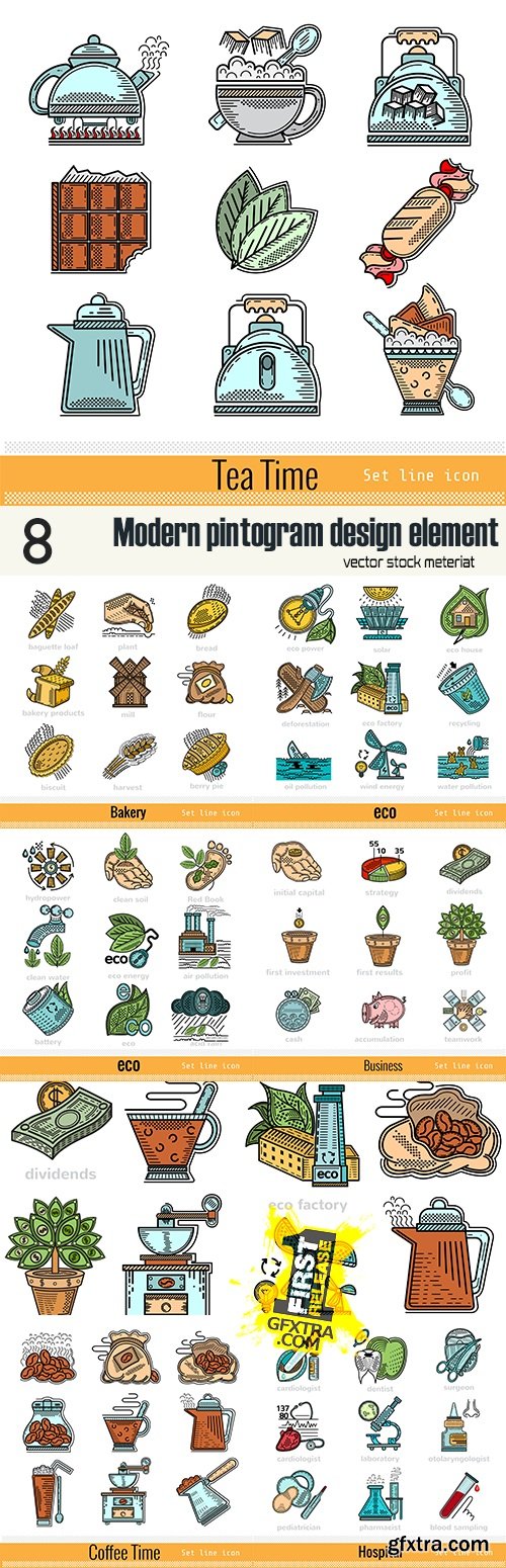 Modern pintogram design element