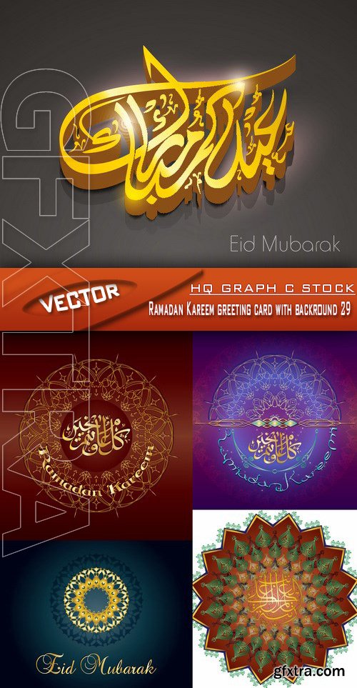 Stock Vector - Ramadan Kareem greeting card with backround 29