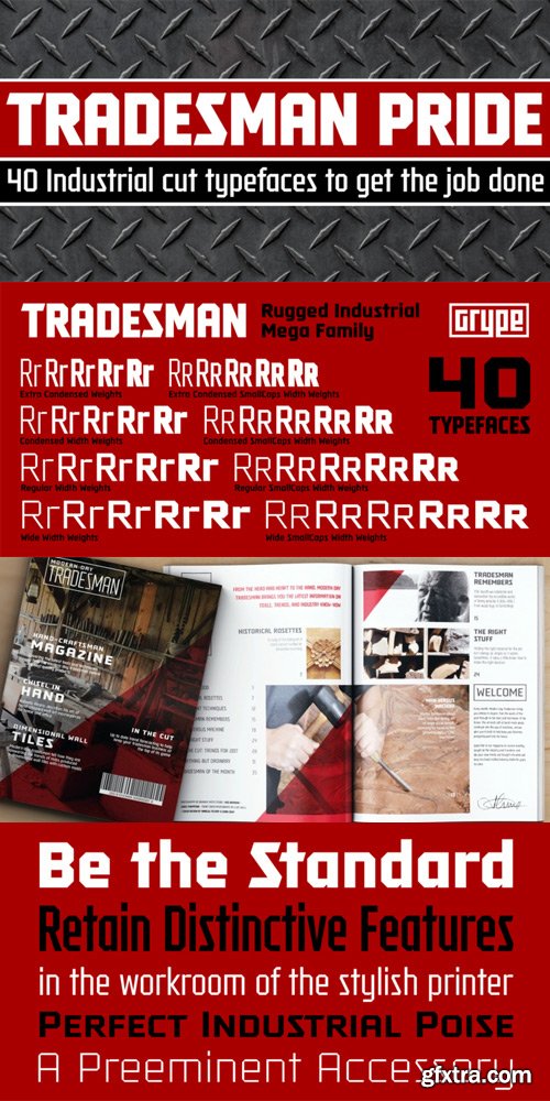 Tradesman Font Family $200