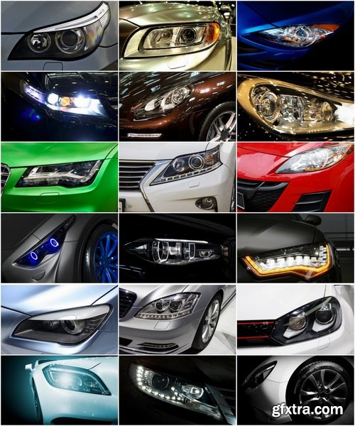 Collection car headlight lamp light glass lens 25 HQ Jpeg