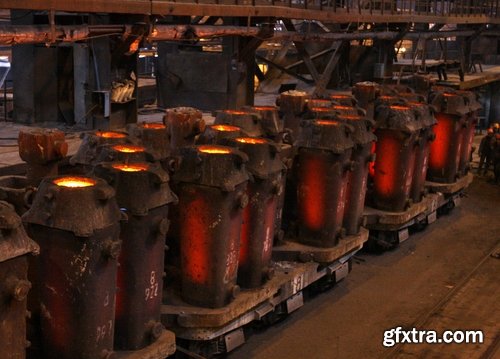 Collection steelmaker metallurgical blast furnace melting metal factory factory worker 25 HQ Jpeg