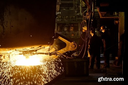 Collection steelmaker metallurgical blast furnace melting metal factory factory worker 25 HQ Jpeg