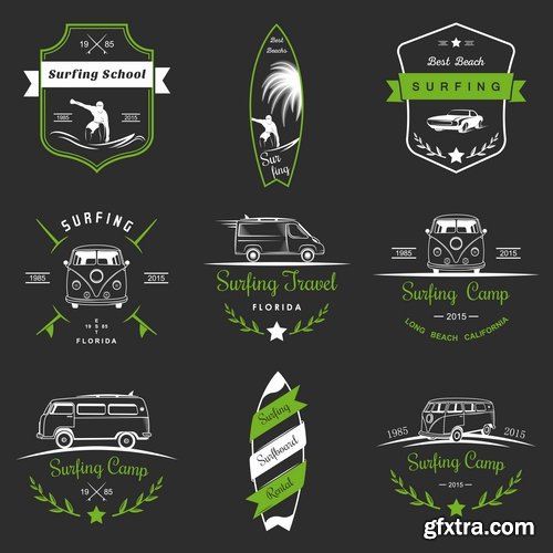 Collection logo sticker template banner icon 25 EPS