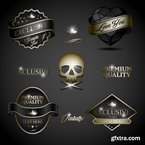 Collection logo sticker template banner icon 25 EPS