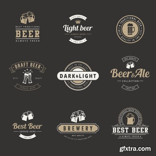 Collection logo sticker template banner icon 25 EPS