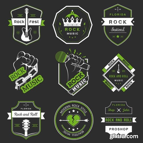 Collection logo sticker template banner icon 25 EPS