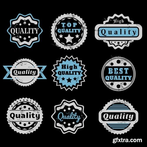 Collection logo sticker template banner icon 25 EPS