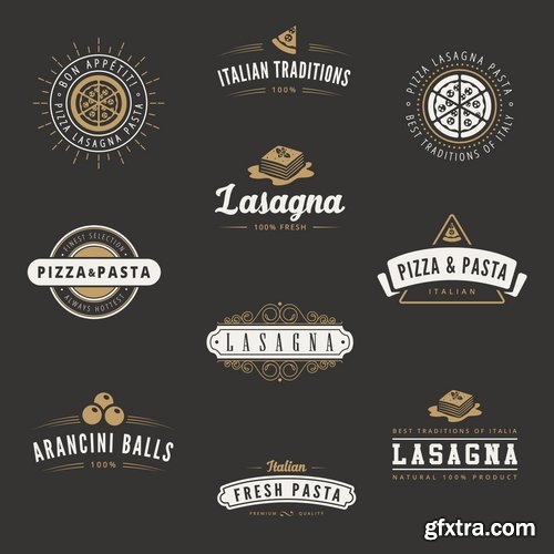 Collection logo sticker template banner icon 25 EPS