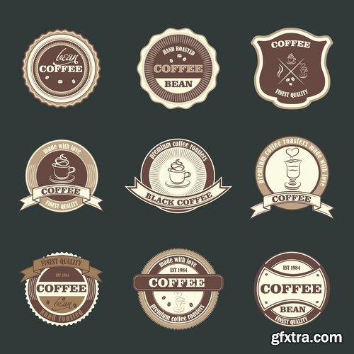 Collection logo sticker template banner icon 25 EPS