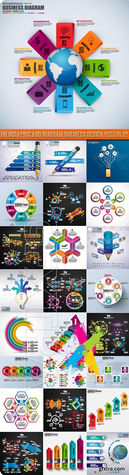 Infographic and diagram business design vector 82